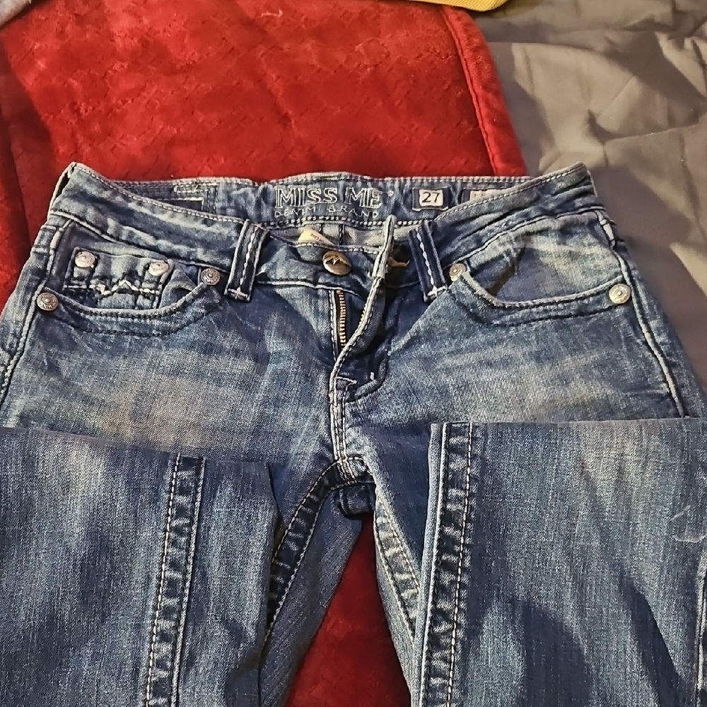 Miss Me Women's Classic Blue Boot Cut Jeans 27w 34inseam